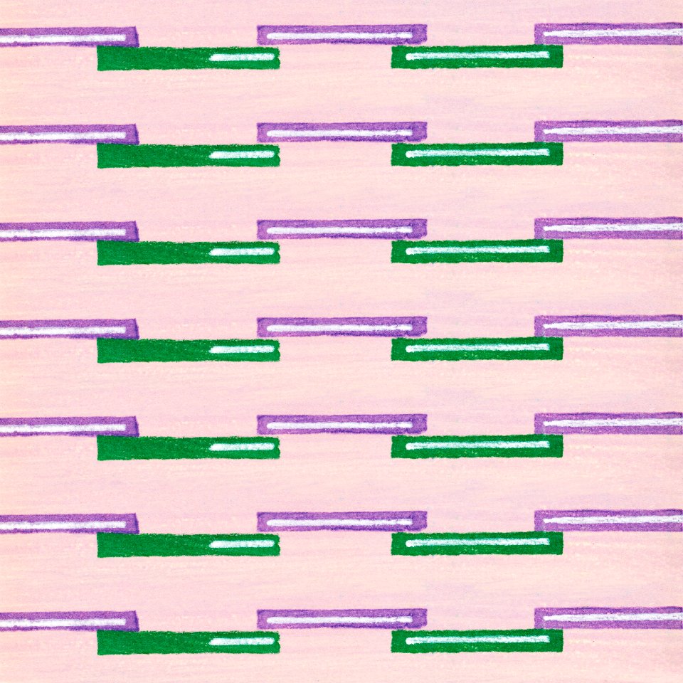 Vintage woodblock print of Japanese textile from Shima-Shima (1904) by Furuya Korin. Digitally enhanced from our own original edition.