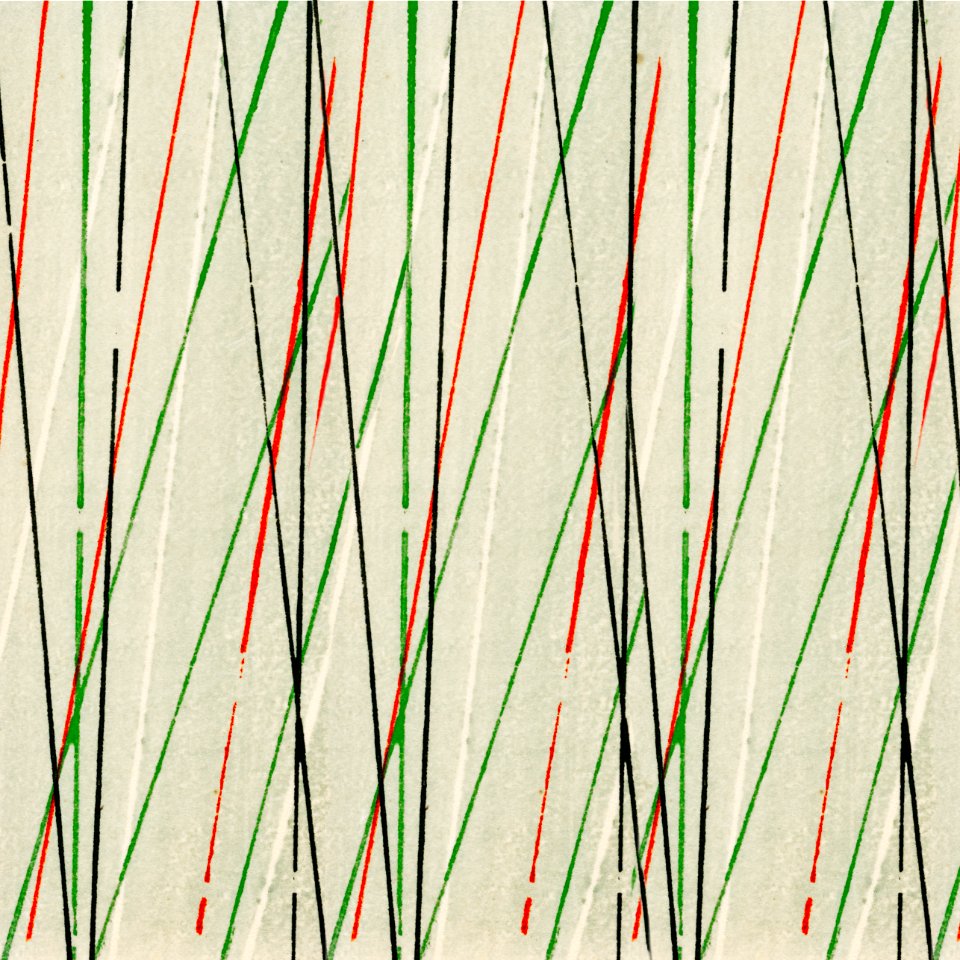 Vintage woodblock print of Japanese textile from Shima-Shima (1904) by Furuya Korin. Digitally enhanced from our own original edition.