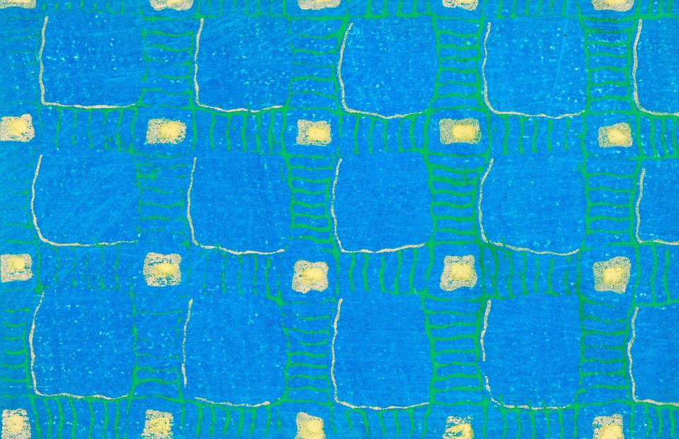 Vintage woodblock print of Japanese textile from Shima-Shima (1904) by Furuya Korin. Digitally enhanced from our own original edition.