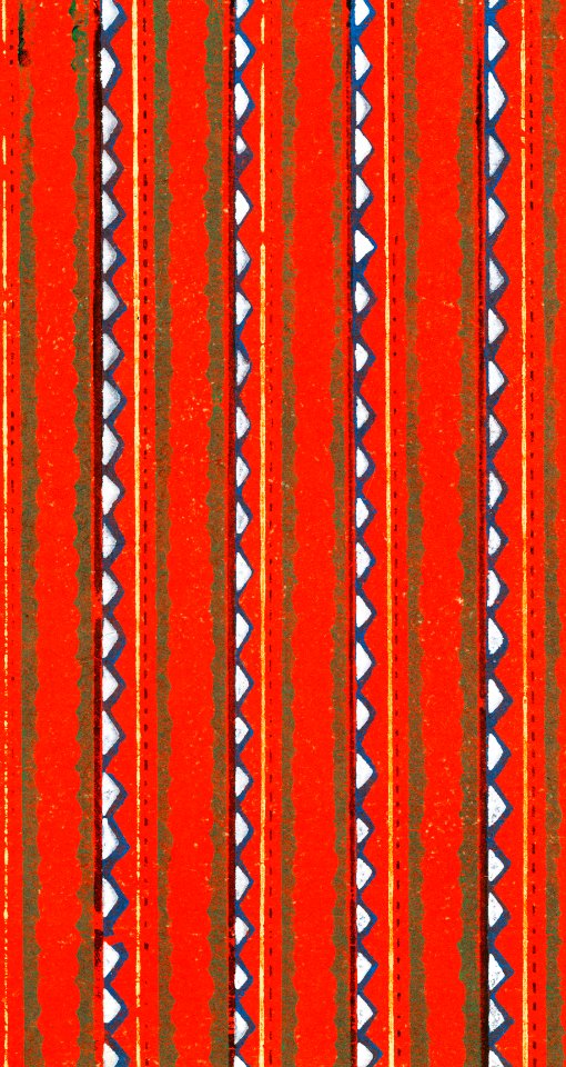 Vintage woodblock print of Japanese textile from Shima-Shima (1904) by Furuya Korin. Digitally enhanced from our own original edition.