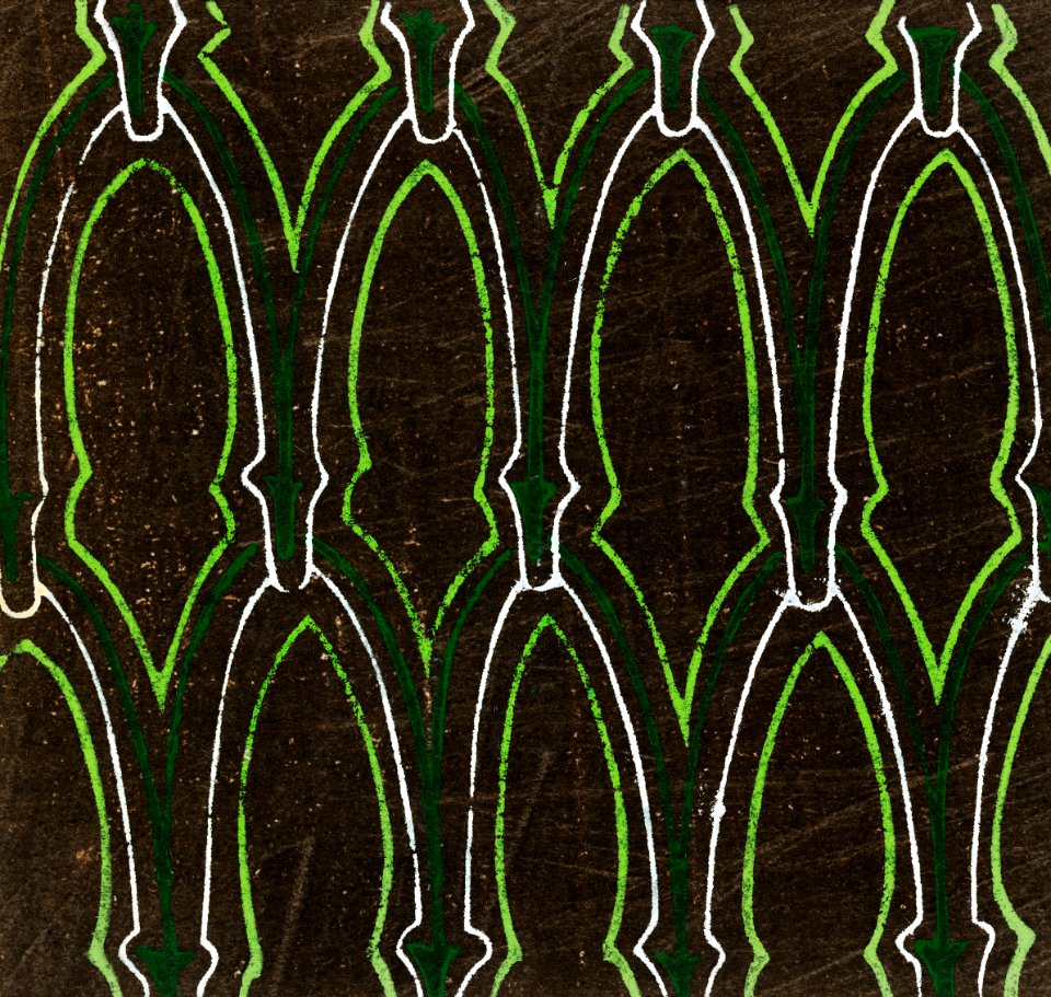Vintage woodblock print of Japanese textile from Shima-Shima (1904) by Furuya Korin. Digitally enhanced from our own original edition.