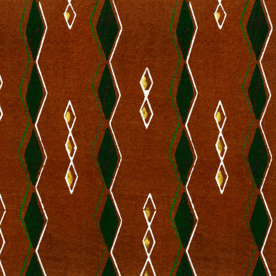 Vintage woodblock print of Japanese textile from Shima-Shima (1904) by Furuya Korin. Digitally enhanced from our own original edition.