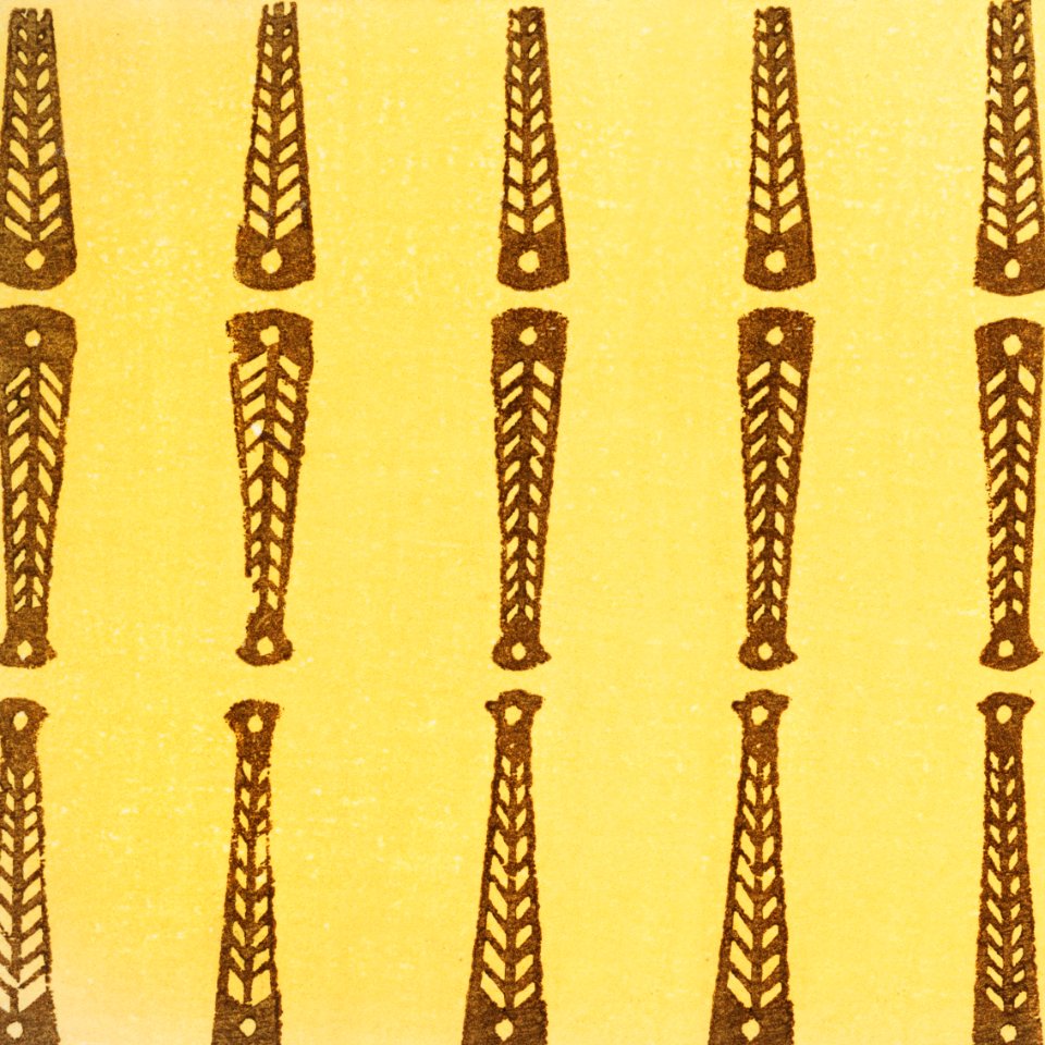 Vintage woodblock print of Japanese textile from Shima-Shima (1904) by Furuya Korin. Digitally enhanced from our own original edition.