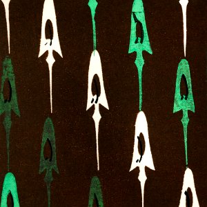 Vintage woodblock print of Japanese textile from Shima-Shima (1904) by Furuya Korin. Digitally enhanced from our own original edition.