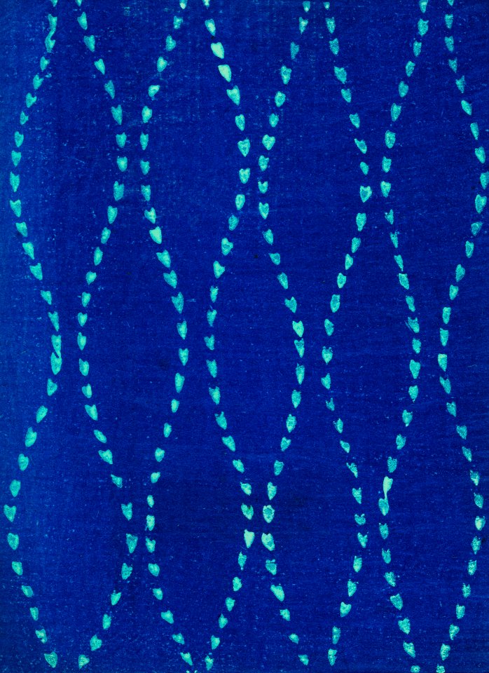 Vintage woodblock print of Japanese textile from Shima-Shima (1904) by Furuya Korin. Digitally enhanced from our own original edition.