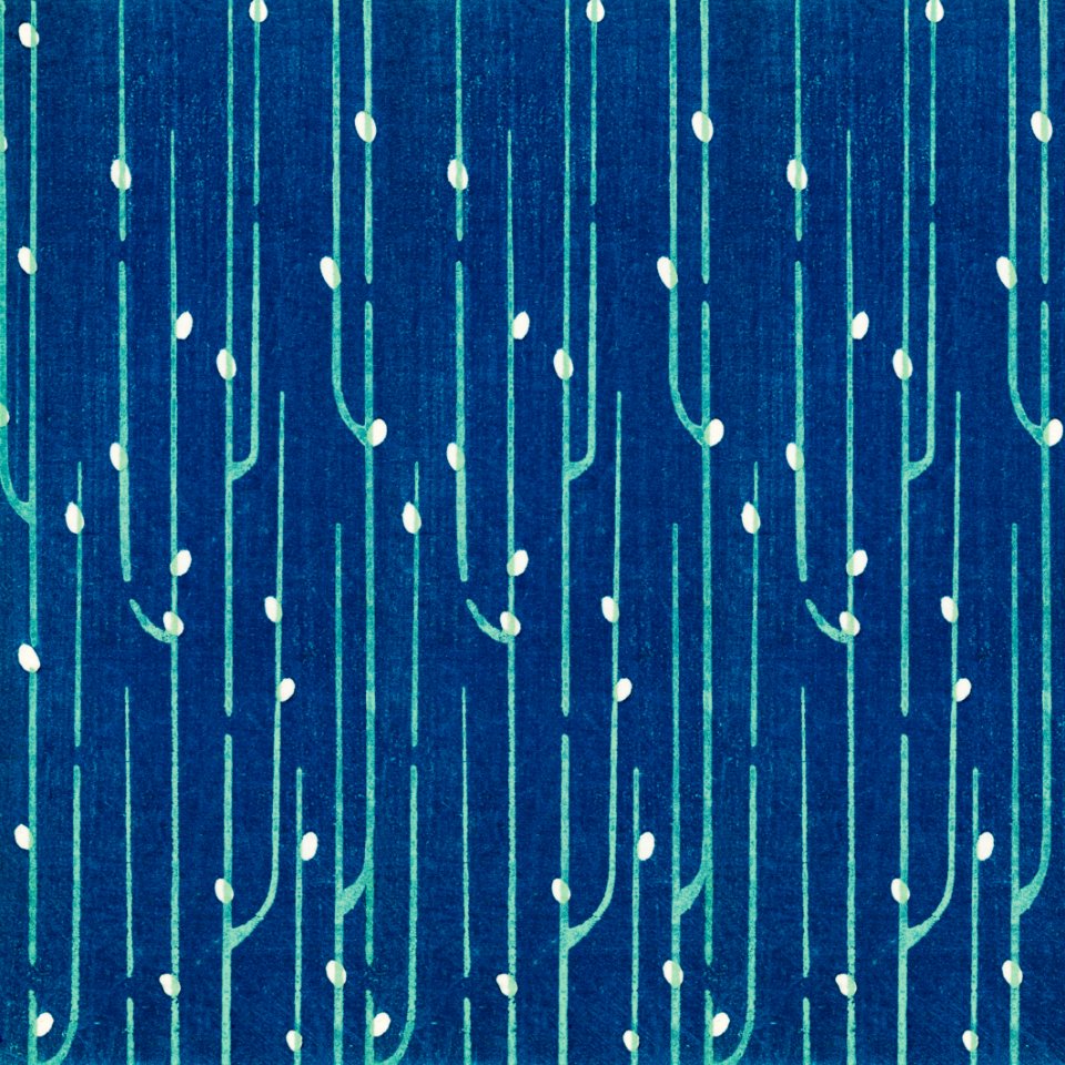 Vintage woodblock print of Japanese textile from Shima-Shima (1904) by Furuya Korin. Digitally enhanced from our own original edition.