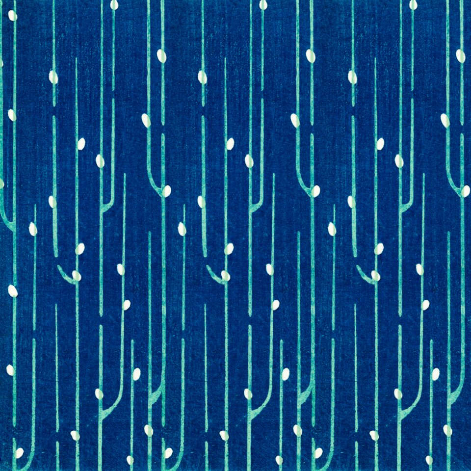 Vintage woodblock print of Japanese textile from Shima-Shima (1904) by Furuya Korin. Digitally enhanced from our own original edition.. Free illustration for personal and commercial use.