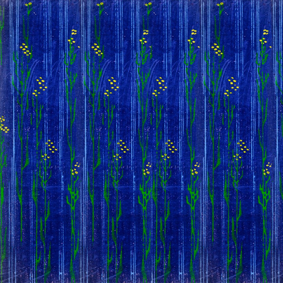 Vintage woodblock print of Japanese textile from Shima-Shima (1904) by Furuya Korin. Digitally enhanced from our own original edition.