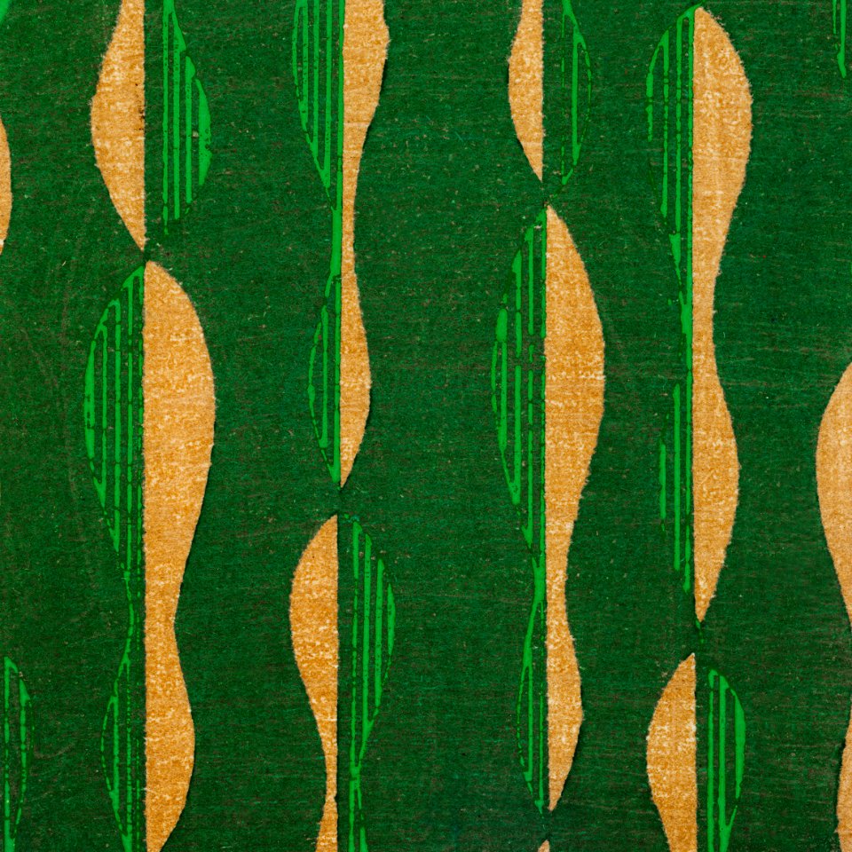 Vintage woodblock print of Japanese textile from Shima-Shima (1904) by Furuya Korin. Digitally enhanced from our own original edition.