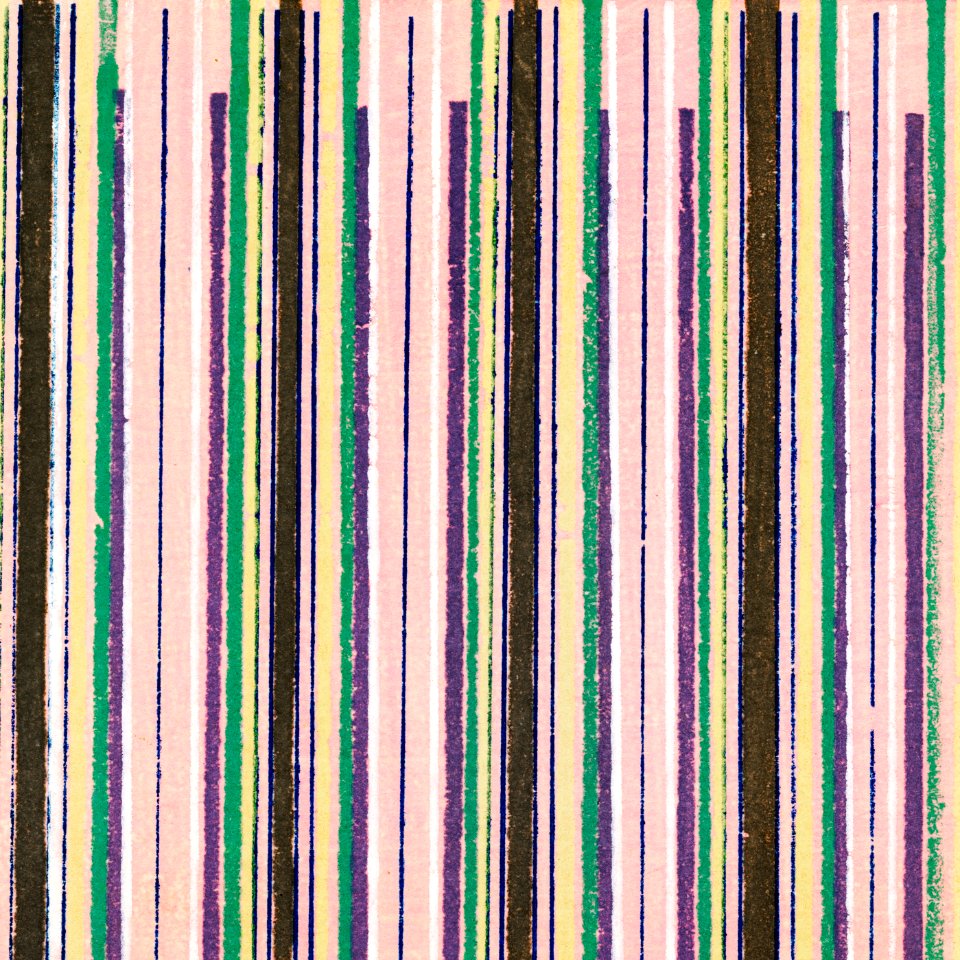 Vintage woodblock print of Japanese textile from Shima-Shima (1904) by Furuya Korin. Digitally enhanced from our own original edition.