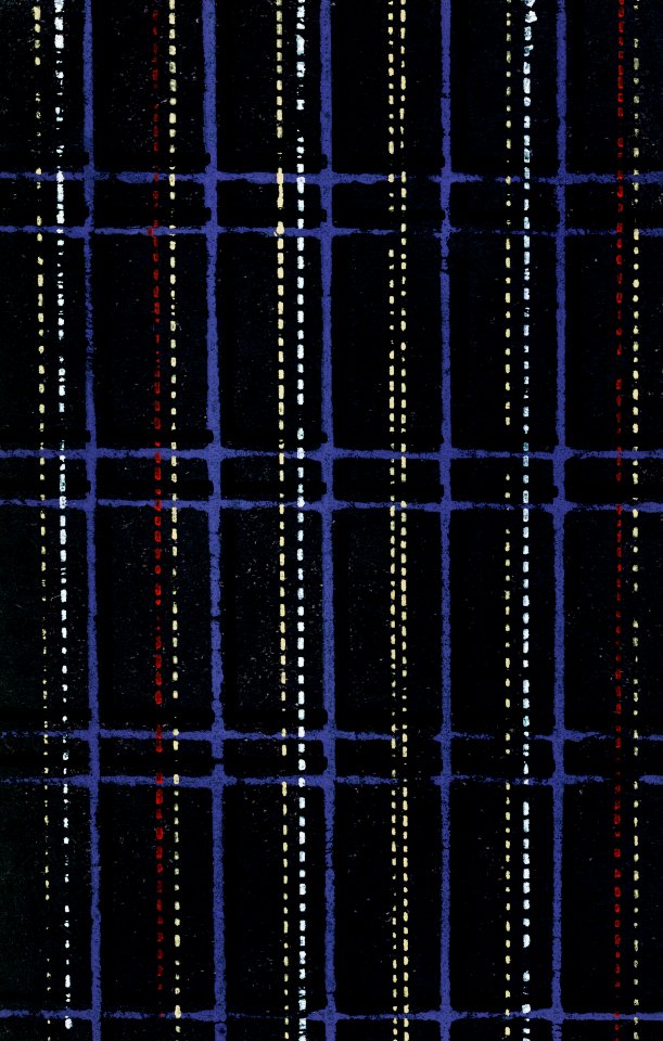 Vintage woodblock print of Japanese textile from Shima-Shima (1904) by Furuya Korin. Digitally enhanced from our own original edition.