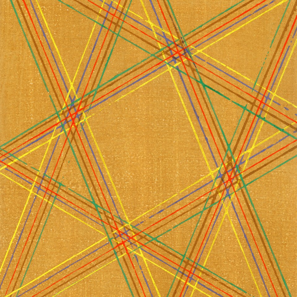 Vintage woodblock print of Japanese textile from Shima-Shima (1904) by Furuya Korin. Digitally enhanced from our own original edition.