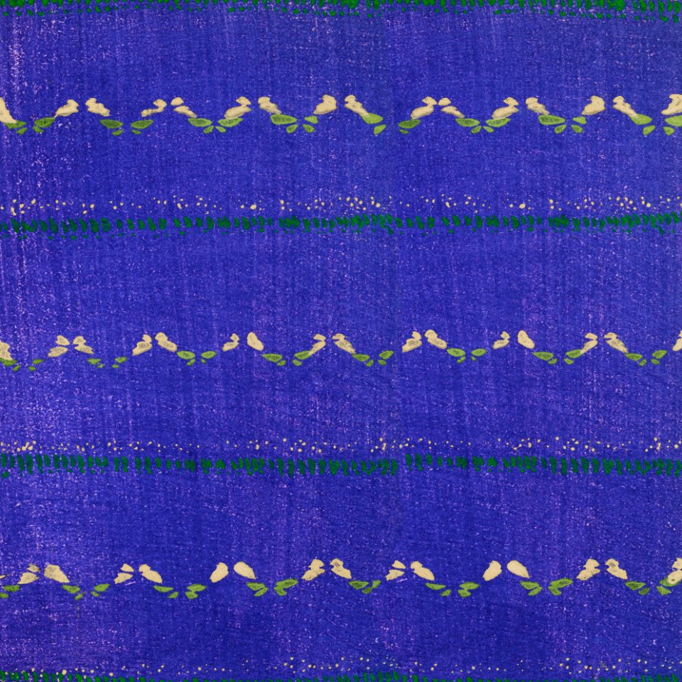 Vintage woodblock print of Japanese textile from Shima-Shima (1904) by Furuya Korin. Digitally enhanced from our own original edition.