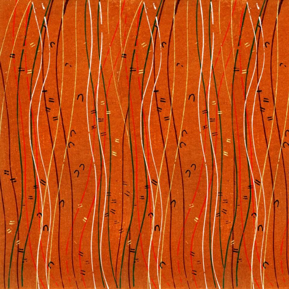 Vintage woodblock print of Japanese textile from Shima-Shima (1904) by Furuya Korin. Digitally enhanced from our own original edition.