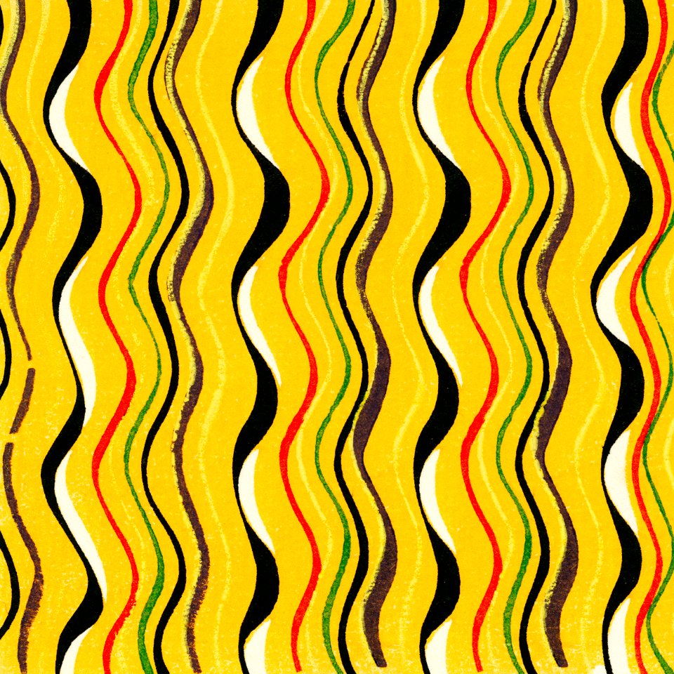 Vintage woodblock print of Japanese textile from Shima-Shima (1904) by Furuya Korin. Digitally enhanced from our own original edition.