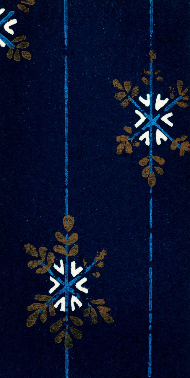 Vintage woodblock print of Japanese textile from Shima-Shima (1904) by Furuya Korin. Digitally enhanced from our own original edition.