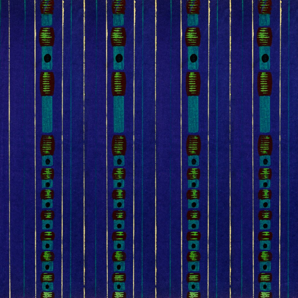 Vintage woodblock print of Japanese textile from Shima-Shima (1904) by Furuya Korin. Digitally enhanced from our own original edition.
