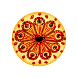 Colorful vintage tunicate ilustration