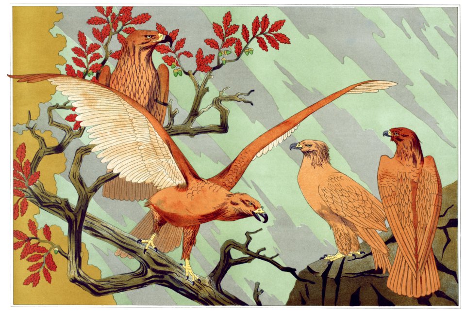 Aigles from L'animal dans la décoration (1897) illustrated by Maurice Pillard Verneuil.