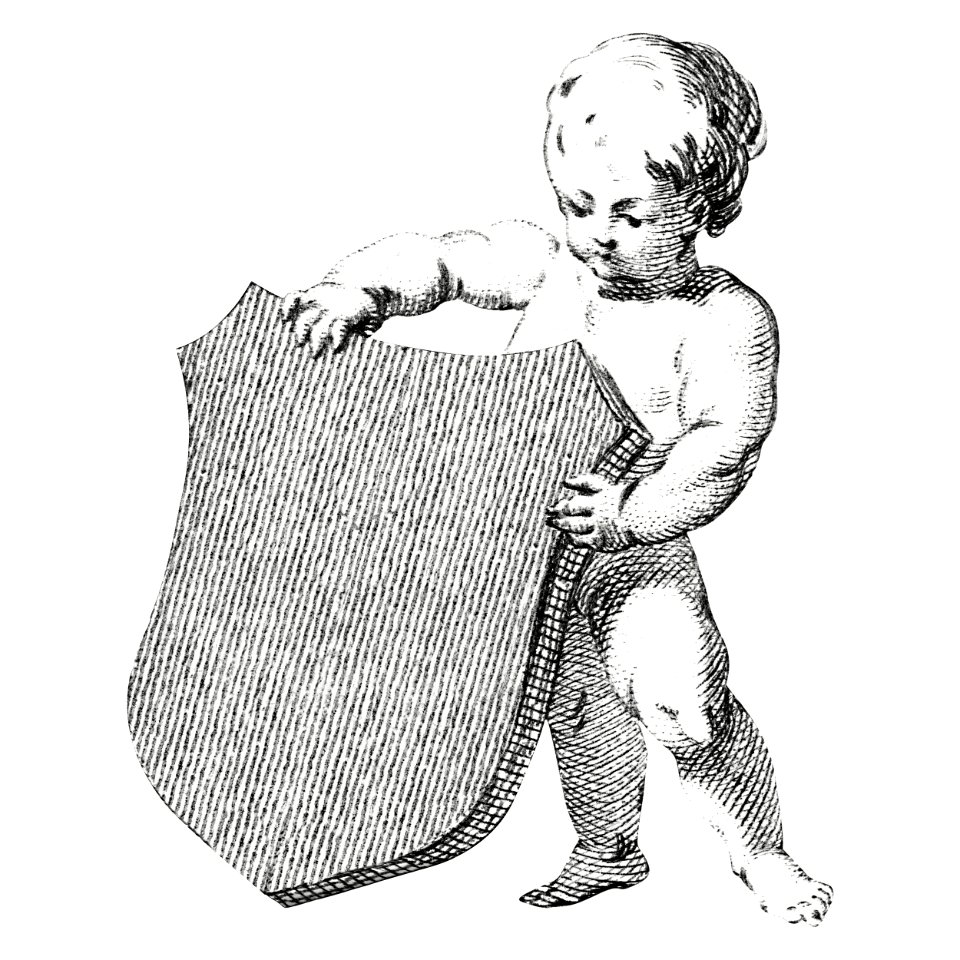 Cherub from Putto met een schild met het wapen van Witsen (1765) by Cornelis Ploos van Amstel.