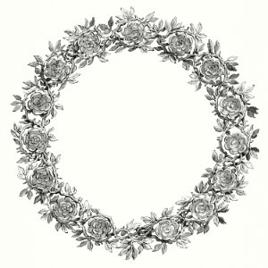 Floral Wreath from Maria met Christuskind (1796) by Cornelis Ploos van Amstel.. Free illustration for personal and commercial use.