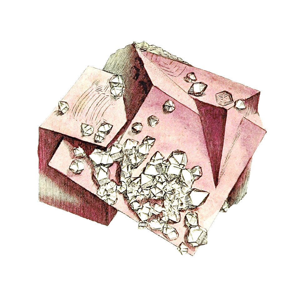 Vintage European style diamonds illustration.