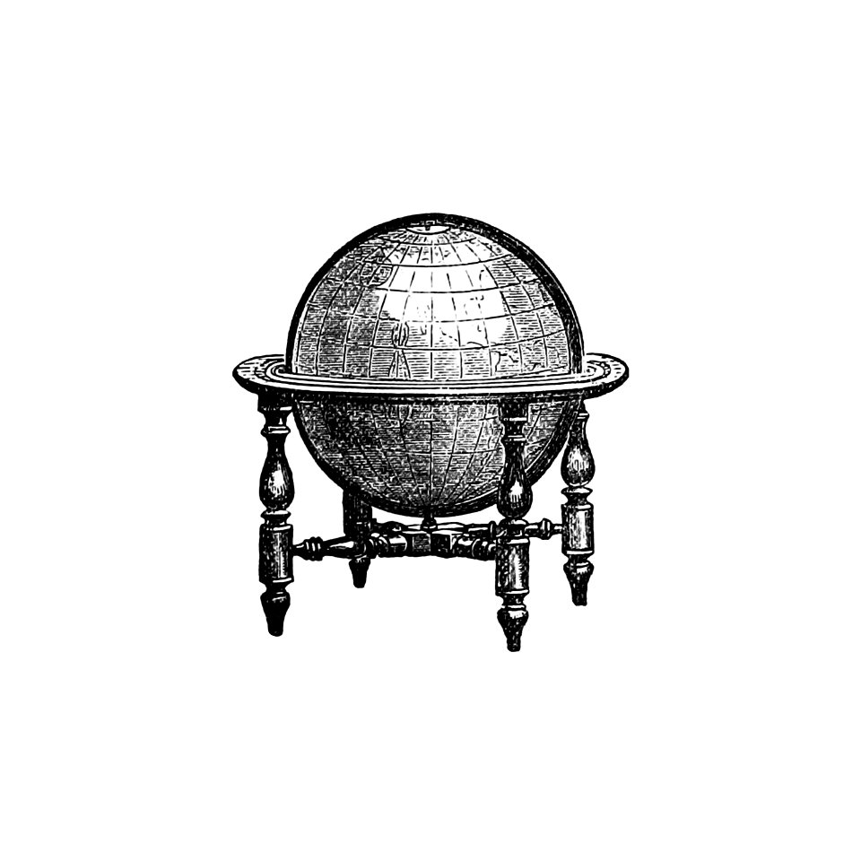 Vintage European style atlas engraving.
