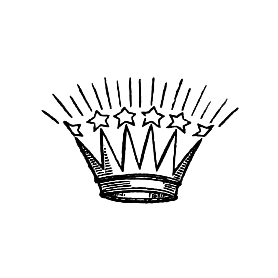 Vintage European style crown engraving from Feda, With Other Poems, Chiefly Lyrical by Rennell Rodd (1886).