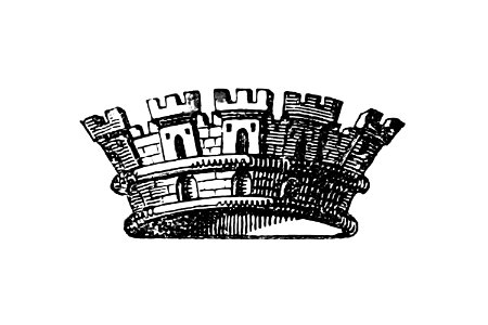 Vintage European style crown engraving by Alexandre Auguste Guilmeth (1842).. Free illustration for personal and commercial use.