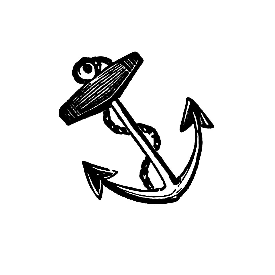 Vintage European style anchor engraving from Real Sailor-Songs by John Antiquary Ashton (1891).