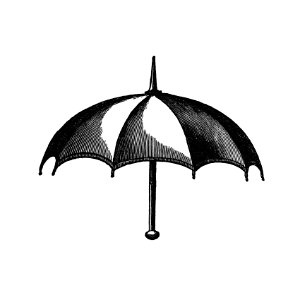 Vintage European style umbrella engraving from Bentley's Ancient and Modern History of Worcestershire; to which is added an alphabetical list of 1,500 of the nobility, gentry, clergy, and other inhabitants by Joseph Bentley (1842).. Free illustration for personal and commercial use.