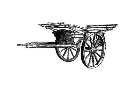 Vintage European style cart engraving.. Free illustration for personal and commercial use.