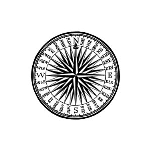 Vintage Victorian style compass engraving.. Free illustration for personal and commercial use.