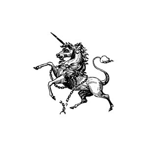 Vintage Victorian style unicorn engraving.. Free illustration for personal and commercial use.