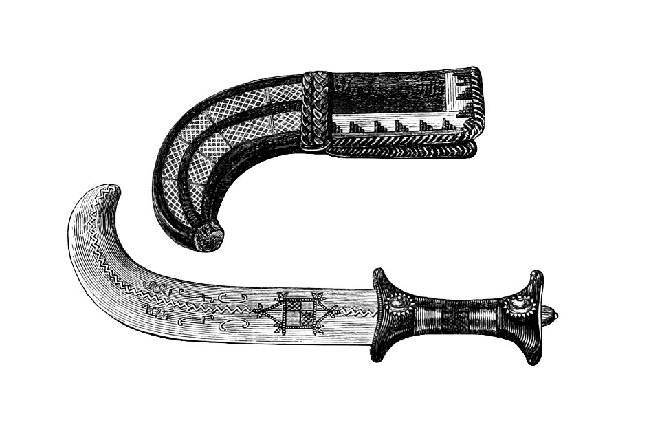 Vintage Victorian style dagger engraving.. Free illustration for personal and commercial use.