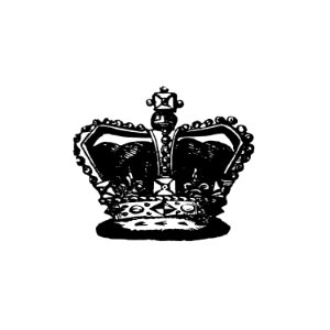 Vintage Victorian style crown.Original from the British Library.. Free illustration for personal and commercial use.