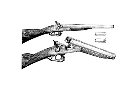 Vintage gun published by Henry Herbert (1872).. Free illustration for personal and commercial use.