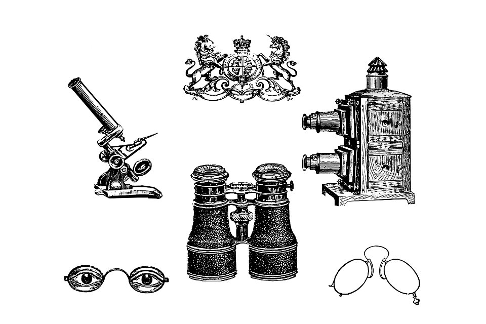 Steward's vintage tools set published by Henry Herbert (1872).. Free illustration for personal and commercial use.