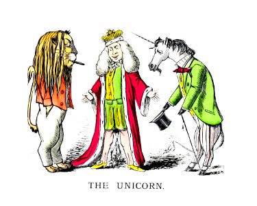 The unicorn from Un-Natural History Not Taught In Bored Schools, etc published by Simpkin, Marshall & Co. (1883).. Free illustration for personal and commercial use.