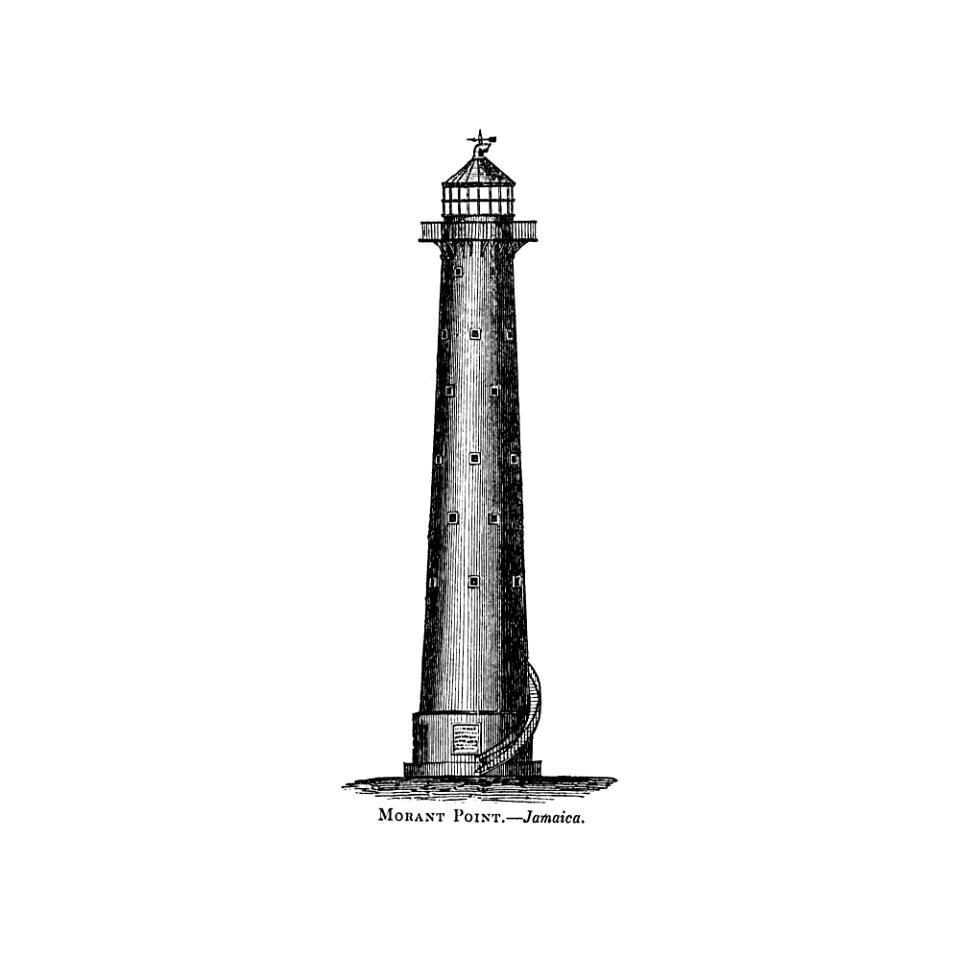 Morant point, Jamaica from Circular relating to Lighthouses, Lightships, Buoys, and Beacons (1863) published by Alexander Gordon.
