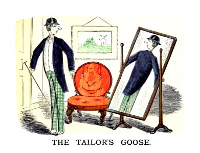 The tailor's goose from Un-Natural History Not Taught In Bored Schools, etc published by Simpkin, Marshall & Co. (1883).. Free illustration for personal and commercial use.