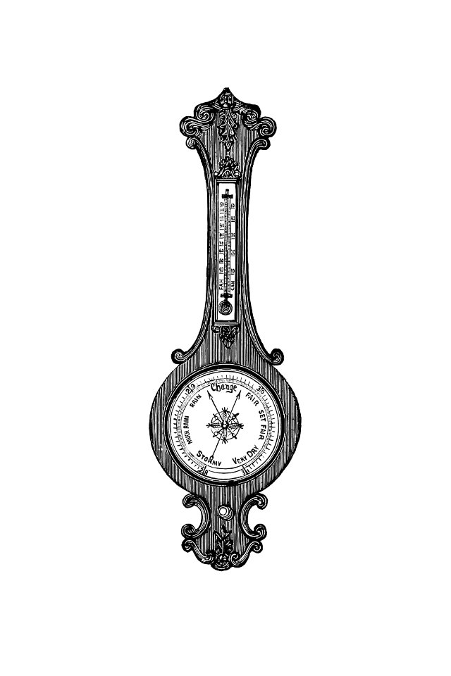 Wheel barometer from The Colliery Manager's Handbook... Fourth Edition, Revised And Enlarged published by Crosby Lockwood & Son (1898).