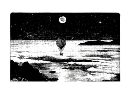 Hot air balloon from The Half Hour Library Of Travel, Nature And Science For Young Readers published by James Nisbet & Co. (1896).. Free illustration for personal and commercial use.