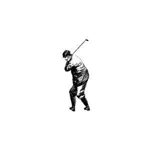 Vintage golfer from Won at the Last Hole. A Golfing Romance, Etc published by Cassell & Co. (1893).