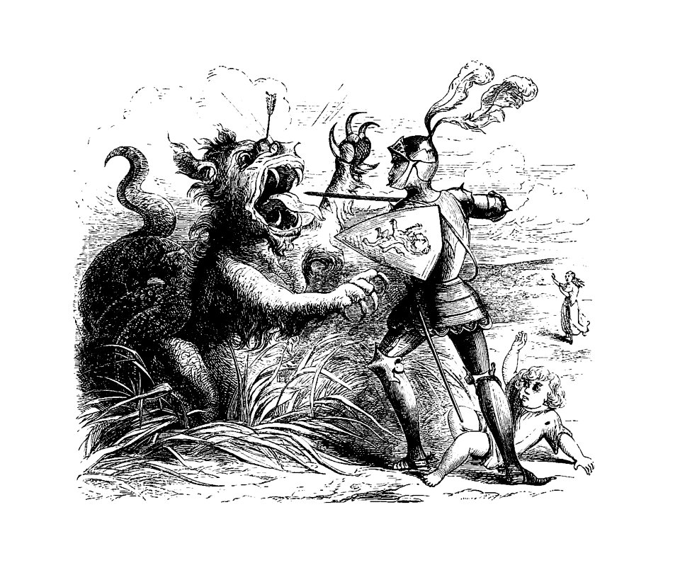 The dragon of moston from Ballads and Legends of Cheshire (1867).