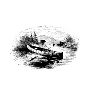 Canoe and a camera, a two hundred mile tour through the Maine forests published by Orange Judd Co. (1880).. Free illustration for personal and commercial use.