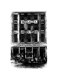 Building facade from Philadelphia As It Is In 1852... With Illustrations And A Map Of The City And Environs (1852).. Free illustration for personal and commercial use.