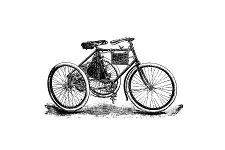 Bicycle from Cycling In Bengal, A Guide To Practical Tours... The Official Handbook Of The Bengal Cyclists Associations published by W. Newman & Co. (1898).. Free illustration for personal and commercial use.