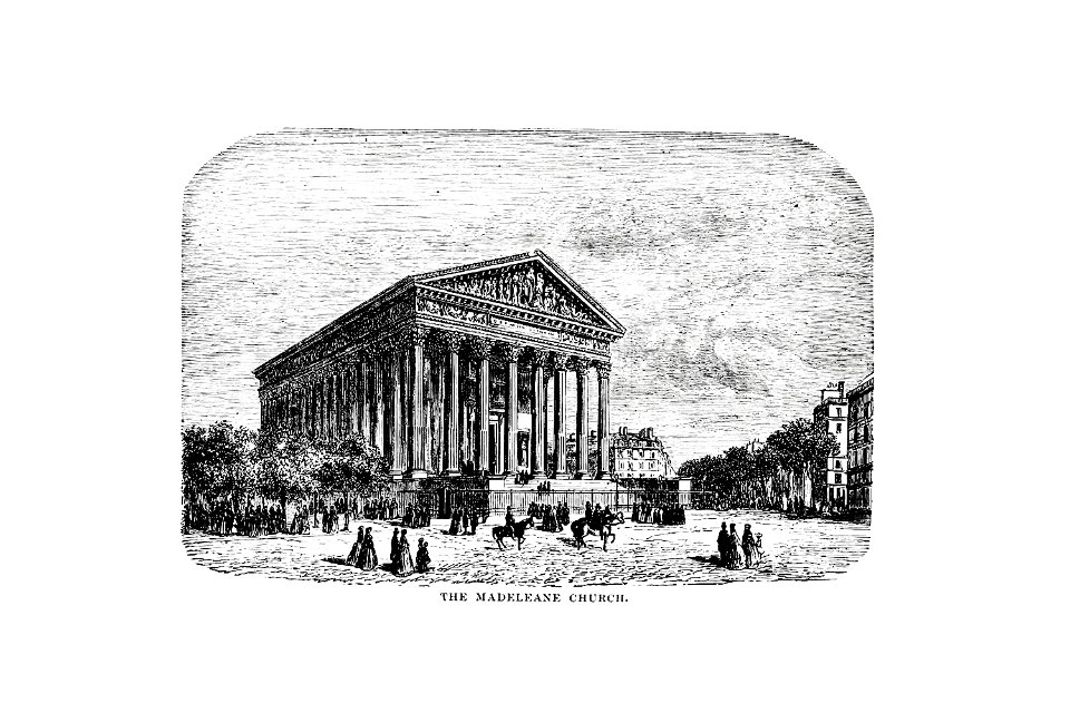 The Madeleine church from Underground, or Life Below the Surface. Incidents and Anecdotes Beyond the Light of Day, Startling Adventures... Mines, and the Mode of Working Them (1873) published by Thomas Wallace Knox.