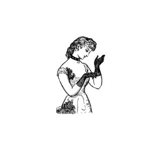 Vintage lady wearing gloves published by Henry Herbert (1872).. Free illustration for personal and commercial use.